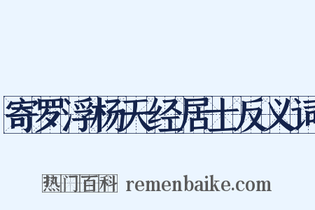寄罗浮杨天经居士反义词是什么意思的图片